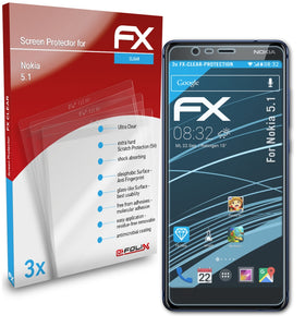 atFoliX FX-Clear Schutzfolie für Nokia 5.1