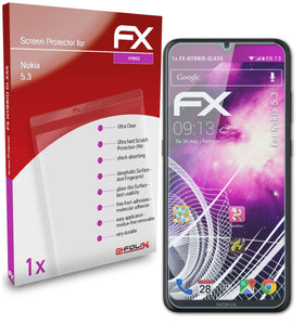 atFoliX FX-Hybrid-Glass Panzerglasfolie für Nokia 5.3