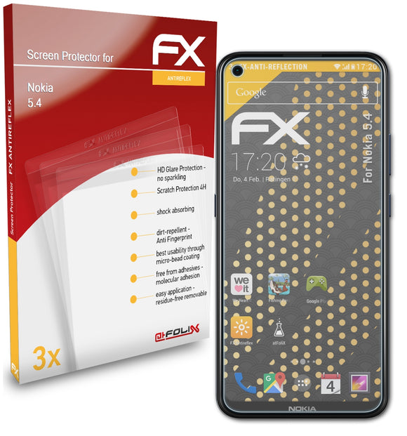 atFoliX FX-Antireflex Displayschutzfolie für Nokia 5.4