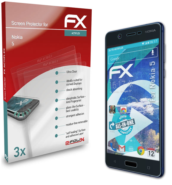 atFoliX FX-ActiFleX Displayschutzfolie für Nokia 5