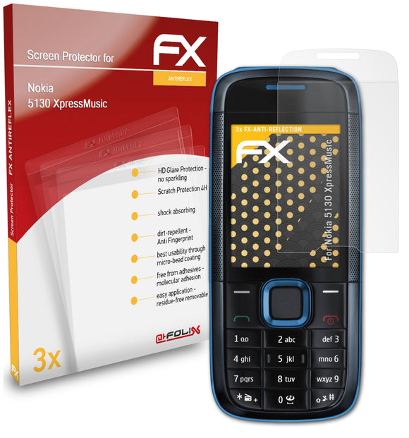 atFoliX FX-Antireflex Displayschutzfolie für Nokia 5130 XpressMusic