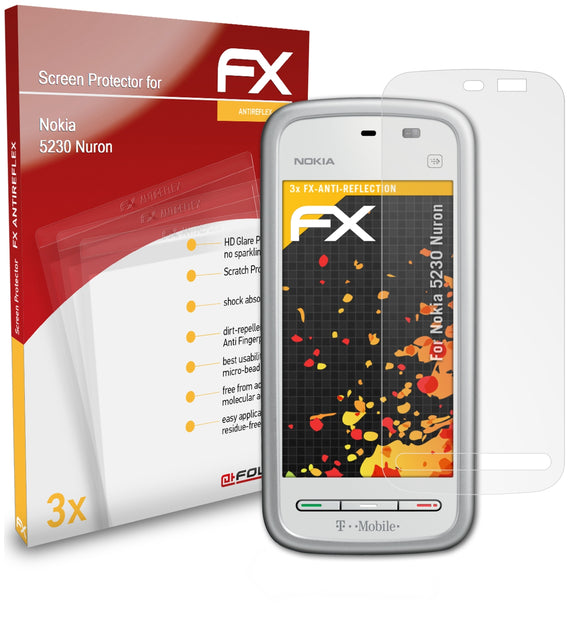 atFoliX FX-Antireflex Displayschutzfolie für Nokia 5230 Nuron