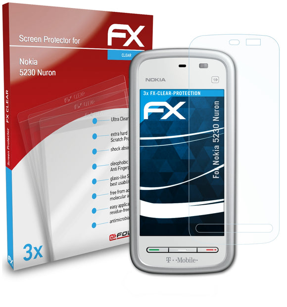 atFoliX FX-Clear Schutzfolie für Nokia 5230 Nuron