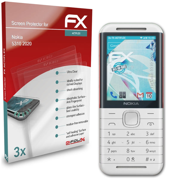 atFoliX FX-ActiFleX Displayschutzfolie für Nokia 5310 (2020)