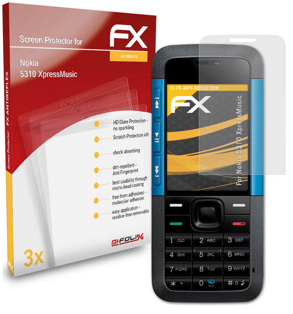 atFoliX FX-Antireflex Displayschutzfolie für Nokia 5310 XpressMusic