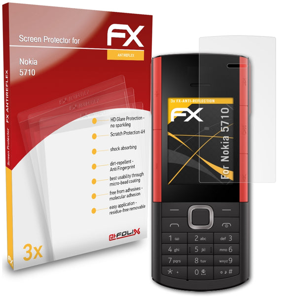 atFoliX FX-Antireflex Displayschutzfolie für Nokia 5710