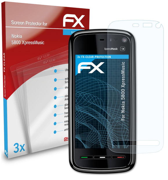 atFoliX FX-Clear Schutzfolie für Nokia 5800 XpressMusic