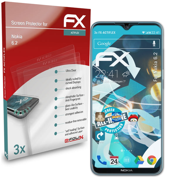 atFoliX FX-ActiFleX Displayschutzfolie für Nokia 6.2