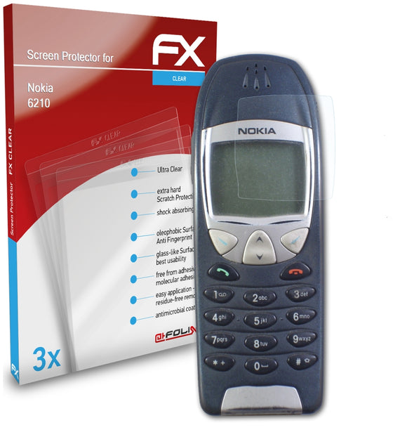 atFoliX FX-Clear Schutzfolie für Nokia 6210