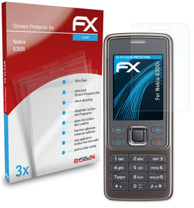 atFoliX FX-Clear Schutzfolie für Nokia 6300i