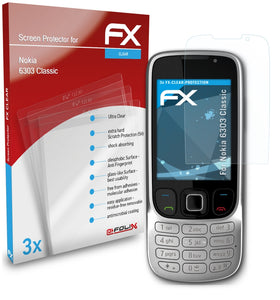 atFoliX FX-Clear Schutzfolie für Nokia 6303 Classic