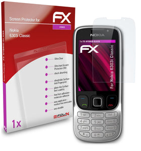 atFoliX FX-Hybrid-Glass Panzerglasfolie für Nokia 6303i Classic
