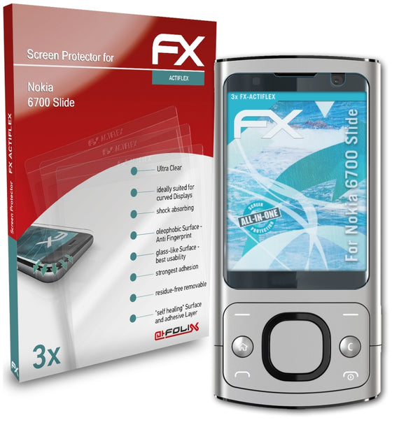 atFoliX FX-ActiFleX Displayschutzfolie für Nokia 6700 Slide