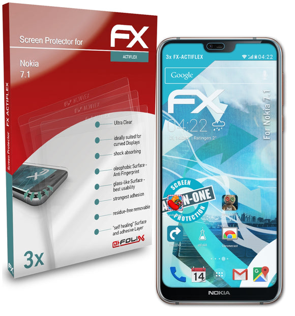 atFoliX FX-ActiFleX Displayschutzfolie für Nokia 7.1