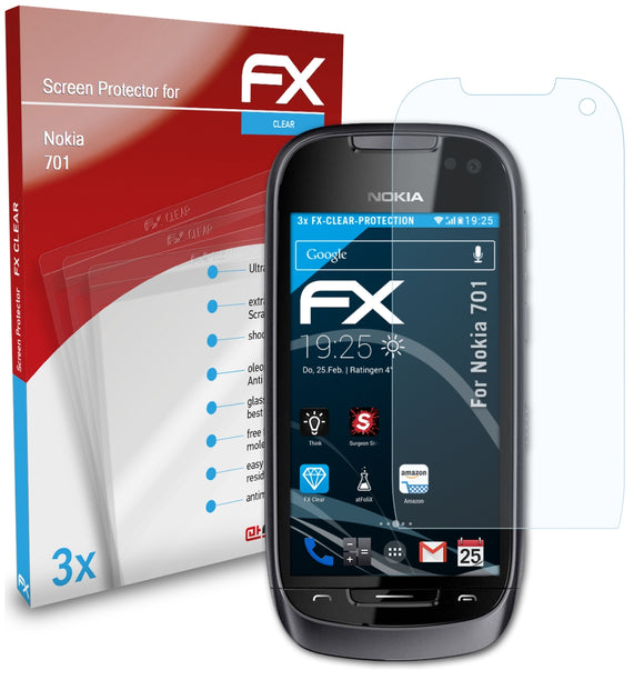 atFoliX FX-Clear Schutzfolie für Nokia 701