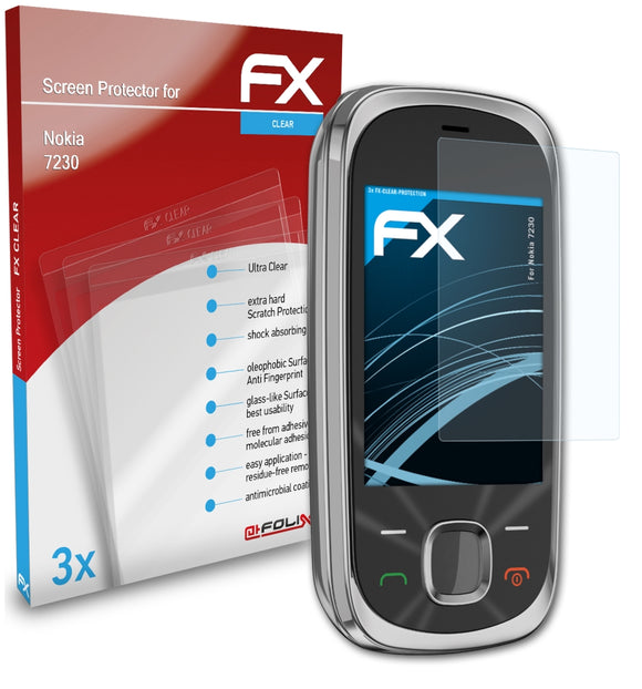 atFoliX FX-Clear Schutzfolie für Nokia 7230