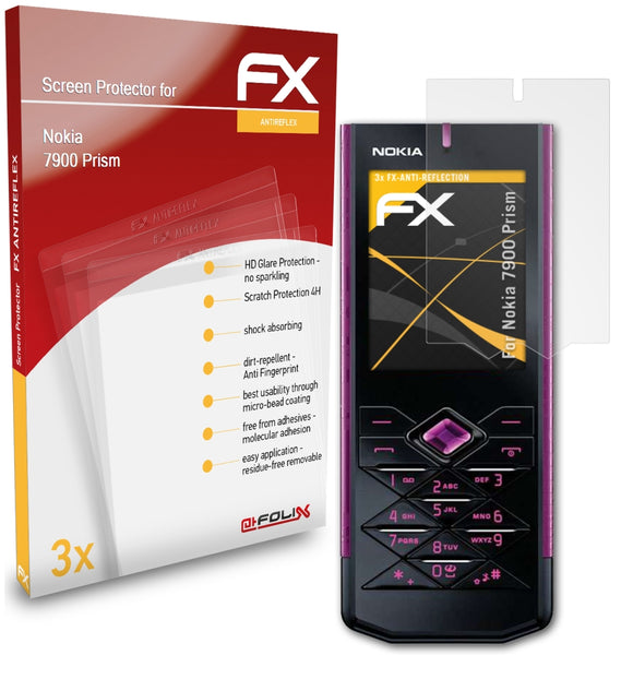 atFoliX FX-Antireflex Displayschutzfolie für Nokia 7900 Prism