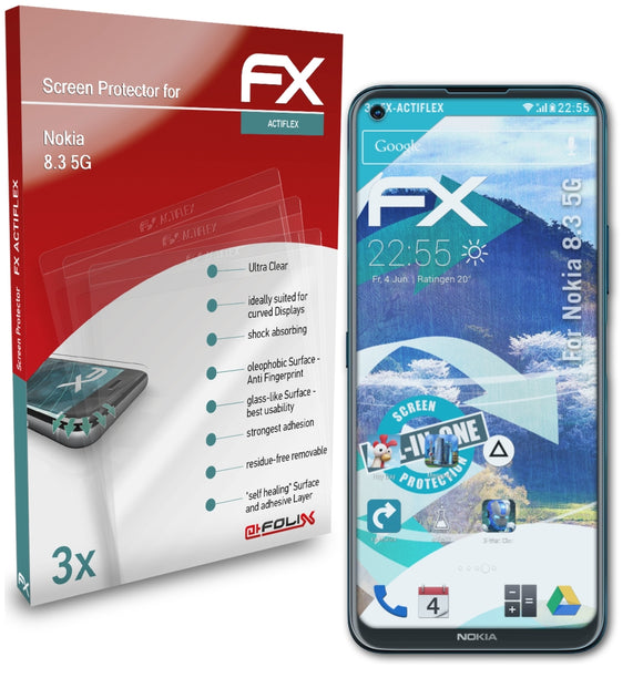 atFoliX FX-ActiFleX Displayschutzfolie für Nokia 8.3 5G