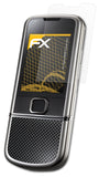Panzerfolie atFoliX kompatibel mit Nokia 8800 Carbon Arte, entspiegelnde und stoßdämpfende FX (3X)