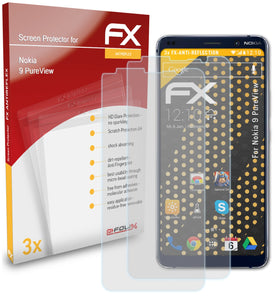 atFoliX FX-Antireflex Displayschutzfolie für Nokia 9 PureView