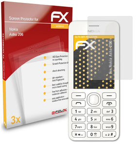 atFoliX FX-Antireflex Displayschutzfolie für Nokia Asha 206