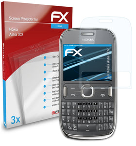 atFoliX FX-Clear Schutzfolie für Nokia Asha 302