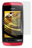 Panzerfolie atFoliX kompatibel mit Nokia Asha 305, entspiegelnde und stoßdämpfende FX (3X)