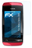 Schutzfolie atFoliX kompatibel mit Nokia Asha 305, ultraklare FX (3X)