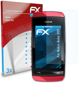 atFoliX FX-Clear Schutzfolie für Nokia Asha 305