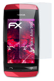 Glasfolie atFoliX kompatibel mit Nokia Asha 305, 9H Hybrid-Glass FX