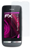 Glasfolie atFoliX kompatibel mit Nokia Asha 311, 9H Hybrid-Glass FX