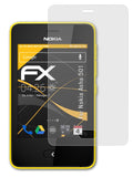 Panzerfolie atFoliX kompatibel mit Nokia Asha 501, entspiegelnde und stoßdämpfende FX (3X)