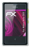 Glasfolie atFoliX kompatibel mit Nokia Asha 503, 9H Hybrid-Glass FX