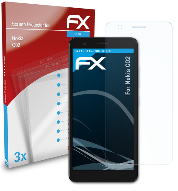 atFoliX FX-Clear Schutzfolie für Nokia C02