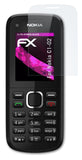 Glasfolie atFoliX kompatibel mit Nokia C1-02, 9H Hybrid-Glass FX