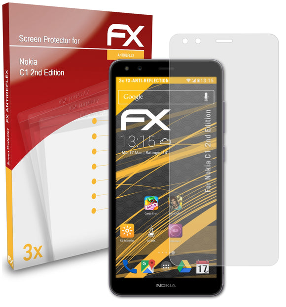 atFoliX FX-Antireflex Displayschutzfolie für Nokia C1 2nd Edition