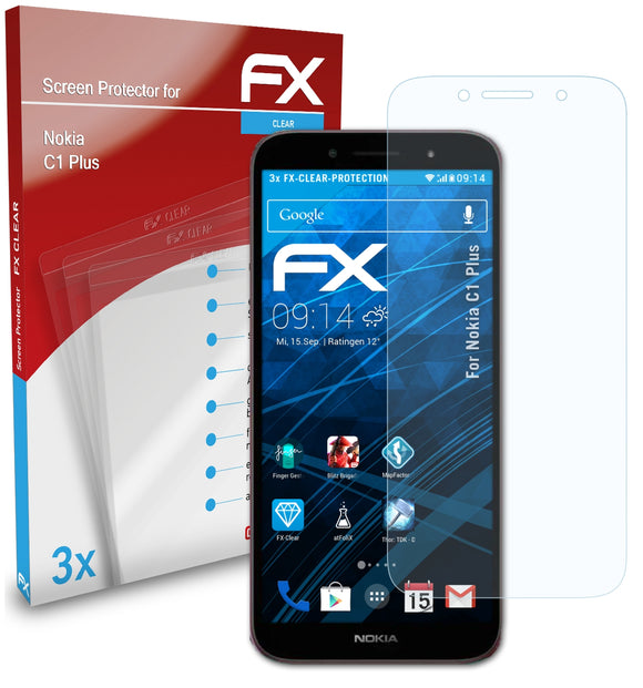 atFoliX FX-Clear Schutzfolie für Nokia C1 Plus