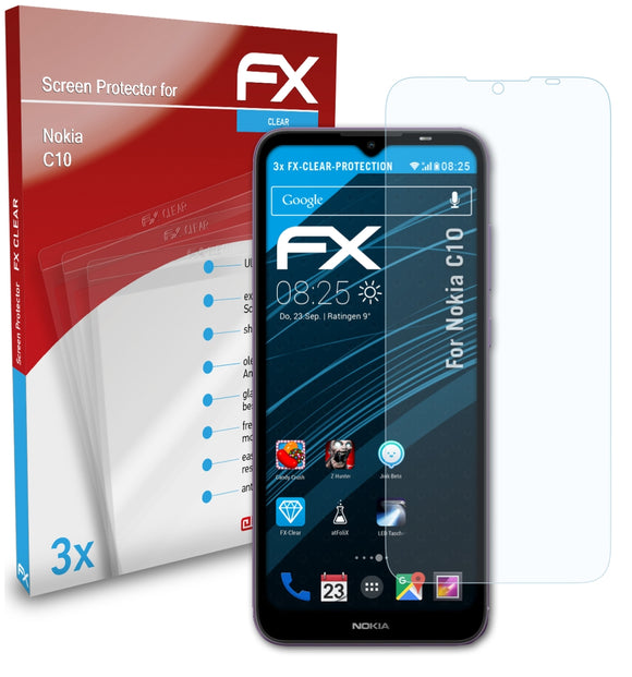 atFoliX FX-Clear Schutzfolie für Nokia C10