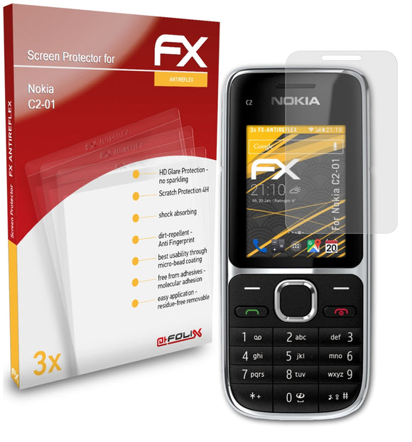 atFoliX FX-Antireflex Displayschutzfolie für Nokia C2-01
