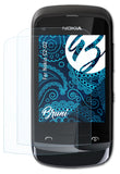 Schutzfolie Bruni kompatibel mit Nokia C2-02, glasklare (2X)