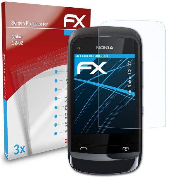 atFoliX FX-Clear Schutzfolie für Nokia C2-02
