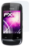 Glasfolie atFoliX kompatibel mit Nokia C2-02, 9H Hybrid-Glass FX