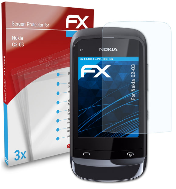 atFoliX FX-Clear Schutzfolie für Nokia C2-03