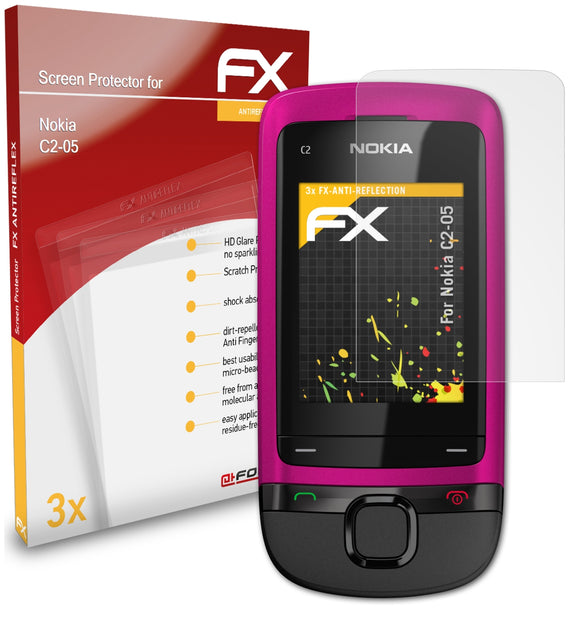 atFoliX FX-Antireflex Displayschutzfolie für Nokia C2-05