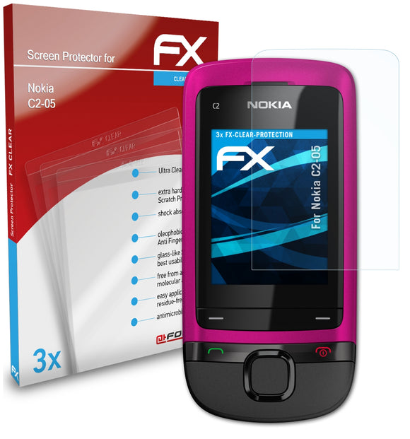 atFoliX FX-Clear Schutzfolie für Nokia C2-05