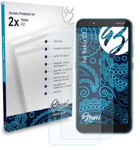 Bruni Basics-Clear Displayschutzfolie für Nokia C2