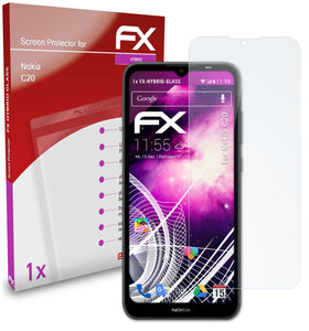 atFoliX FX-Hybrid-Glass Panzerglasfolie für Nokia C20