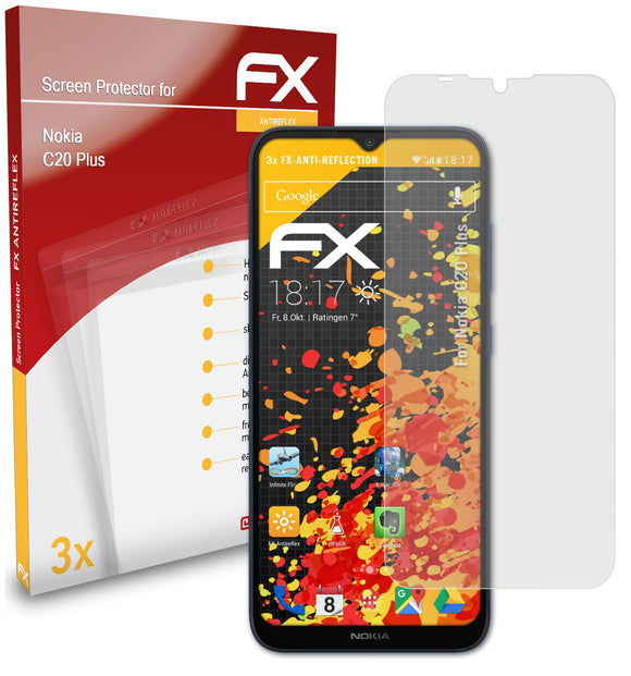 atFoliX FX-Antireflex Displayschutzfolie für Nokia C20 Plus