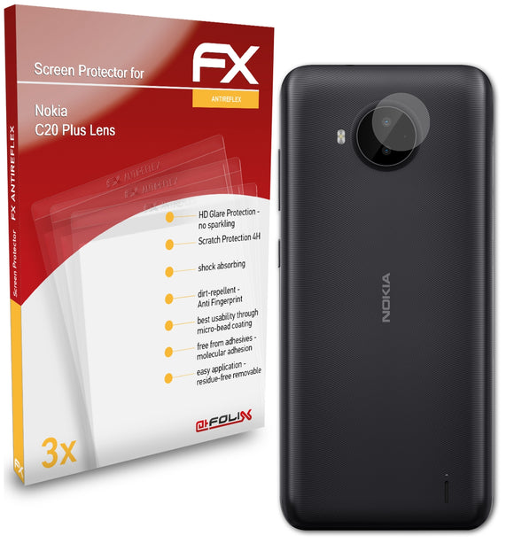 atFoliX FX-Antireflex Displayschutzfolie für Nokia C20 Plus Lens