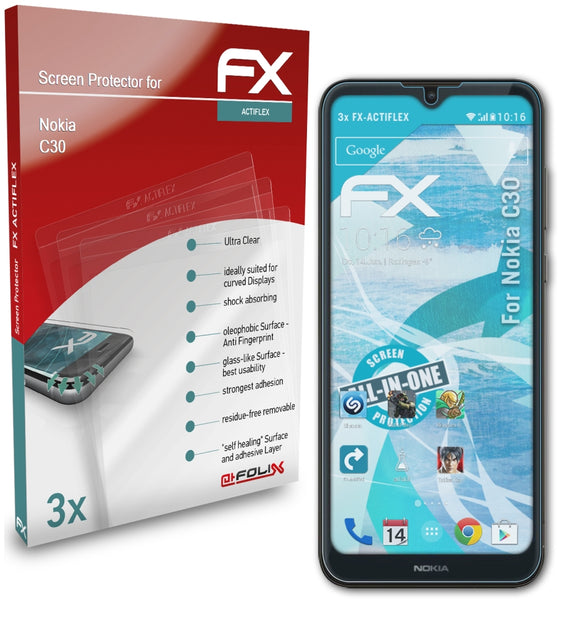 atFoliX FX-ActiFleX Displayschutzfolie für Nokia C30